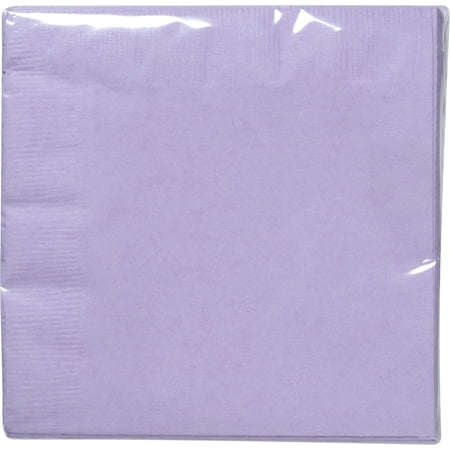 Luscious Lavender Paper Beverage Napkins 50 Count for 25 Guests