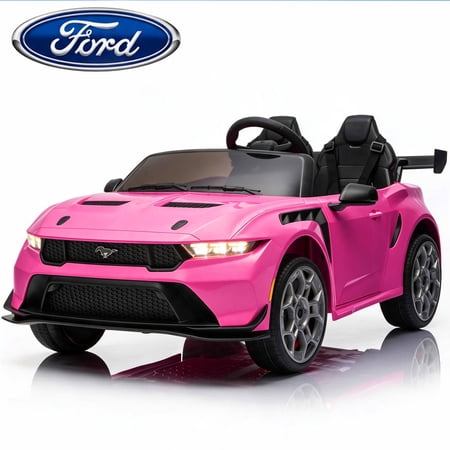 Lusens Ford Mustang Dark Horse Kids Ride-On Car Pink