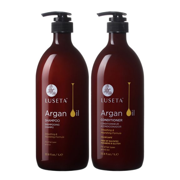 Luseta Argan Oil Moisture Repair Shampoo and Conditioner Set 2 x 33.8oz for Damaged Hair