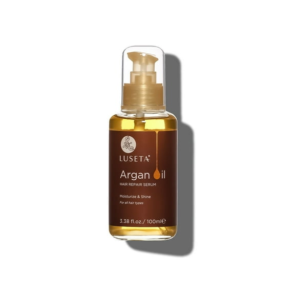 Luseta Argan Oil Smoothing & Nourishing Hair Repair Serum for All Hair Types - Sulfate Free Pareben Free Color Safe