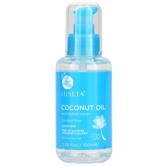 Luseta Coconut Oil Nourishing & Moisturizing Hair Repair Serum for Normal & Dry hair - Sulfate Free Paraben Free Color Safe