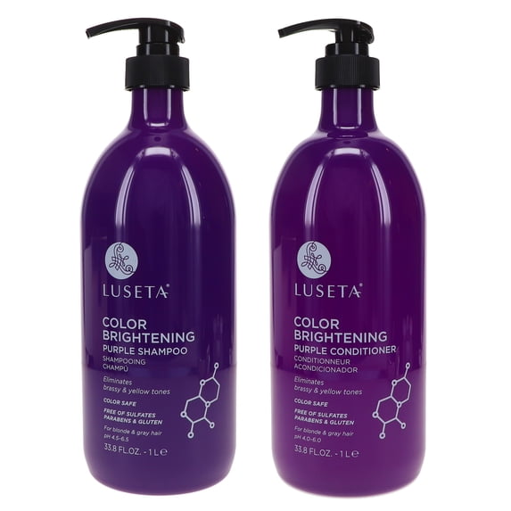 Luseta Color Brightening Purple Shampoo 33.8 oz & Conditioner 33.8 oz Combo Pack