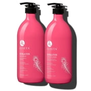 Luseta Keratin Smoothing & Nourishing Shampoo & Conditioner Set for Damaged & Dry Hair - Sulfate Free Paraben Free Color Safe