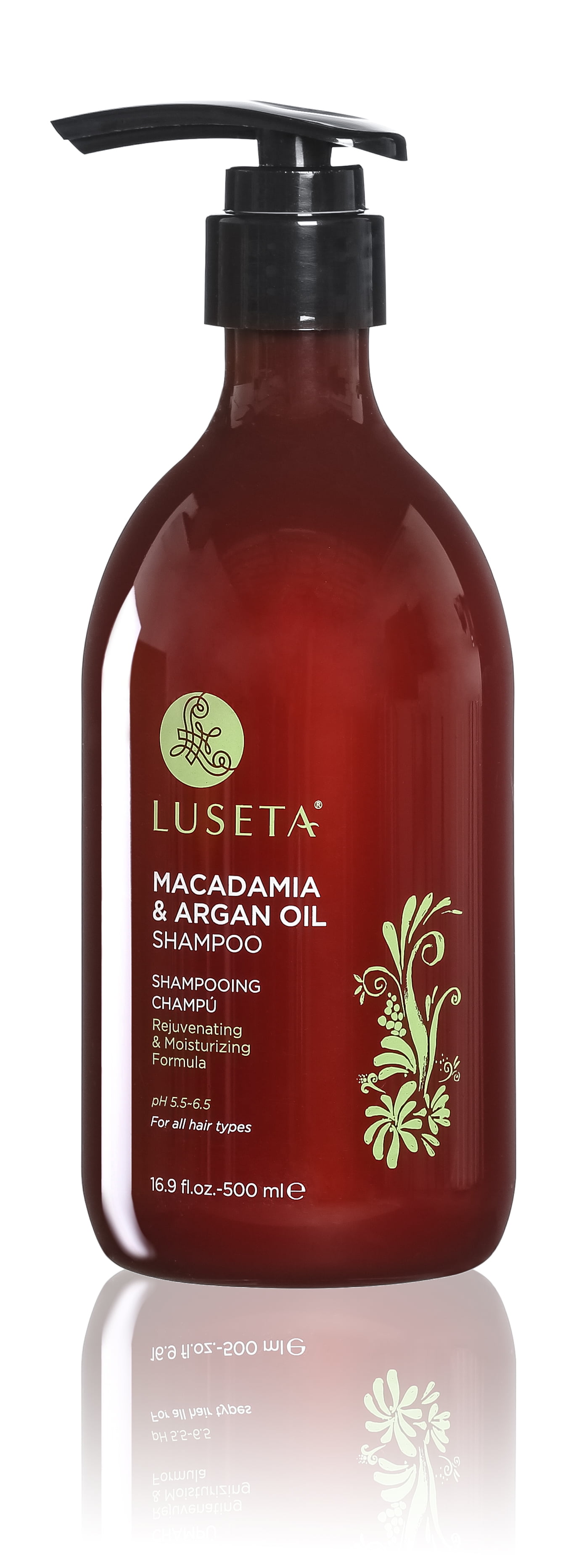 Luseta Macadamia & Argan Oil Shampoo for Dry Damaged Hair, 16.9 Oz