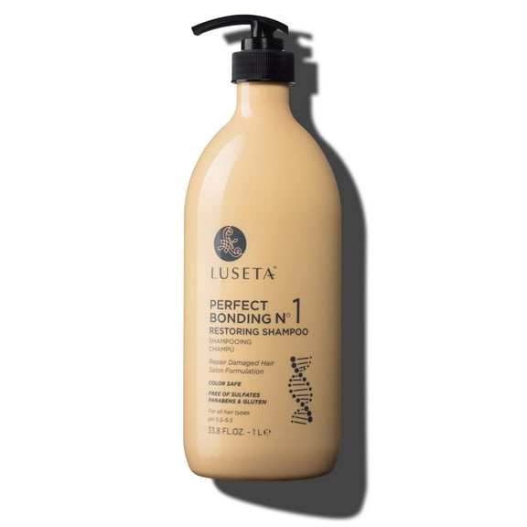 Luseta Perfect Bonding Hair Damage Repair Shampoo for All Hair Types - Sulfate Free Paraben Free Color Safe Salon Formulation