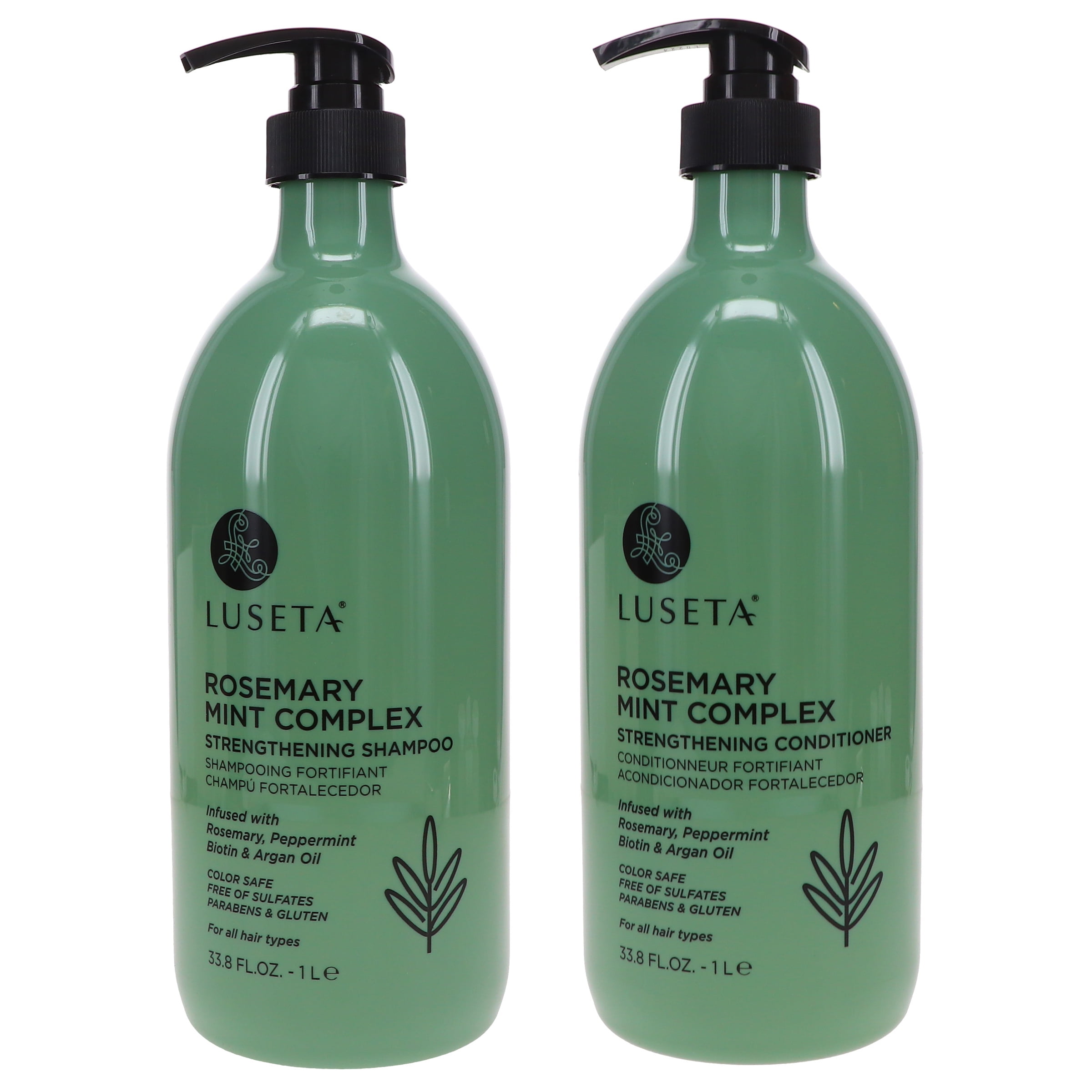 Luseta Rosemary Mint Complex Shampoo 33.8 oz & Rosemary Mint Complex Conditioner 33.8 oz Combo Pack