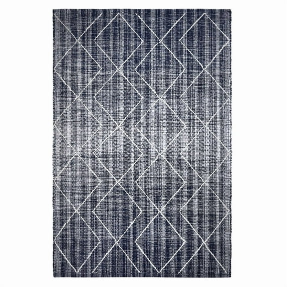 Lush Ambience Aydin Runner Rug | Washable Entryway Area Rug for Kitchen, Hall, Bedroom, Dining Room, Bathroom | 2X3 Ft |Navy Blue