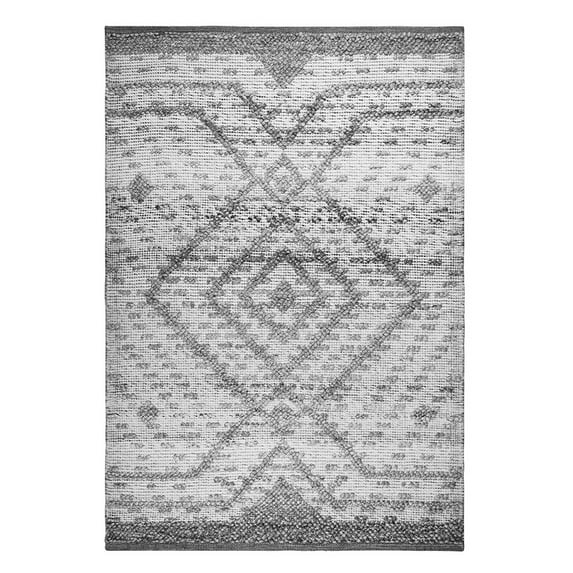 Lush Ambience Hand Made Geometric Premium Area Rug|Stain Resistant, Uv Resistant, Pet Friendly Indoor & Outdoor Rug (8'X10'-Grey)