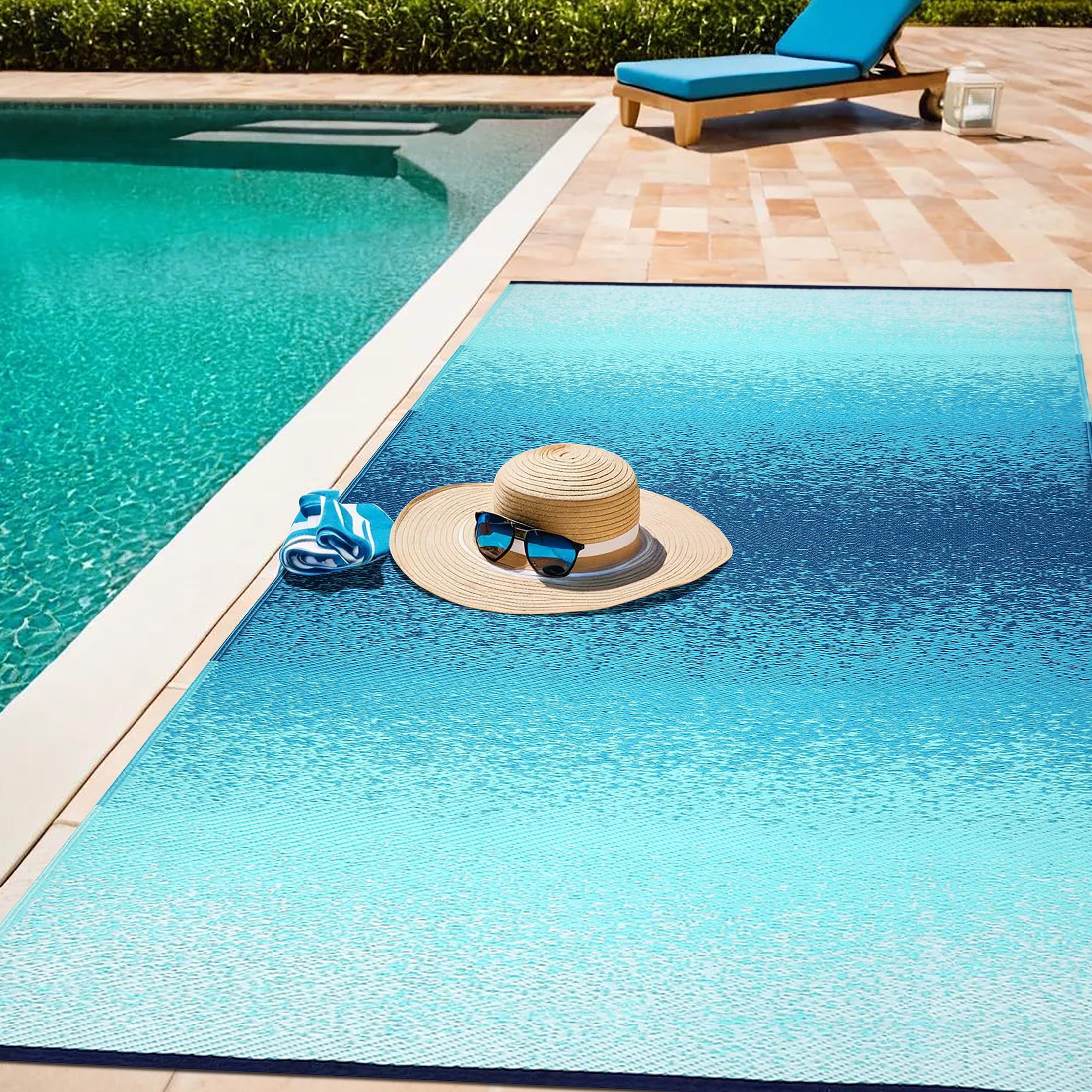 Lush Ambience Outdoor Rug Waterproof, Reversible, Crease Free, Easy