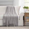 thumbnail image 1 of Lush Décor Gray Cotton Throw, 50" x 60", 1 of 11