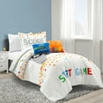thumbnail image 1 of Lush D?cor Video Games Reversible Oversized Comforter White 4Pc Set Twin, 1 of 11