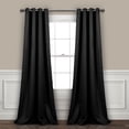 thumbnail image 1 of Lush Dcor Insulated Grommet Blackout Curtain Panels Black Pair Set 52x84, 1 of 11