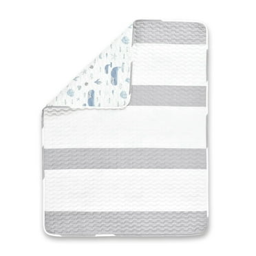 Lush Decor 100% Organic Cotton Seaside Organic Cotton Quilt Gray Single 36x50