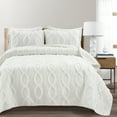 thumbnail image 1 of Lush Decor 100% Polyester Avon Textured Ruffle Quilt White 3Pc Set Full/Queen, 1 of 11