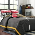 thumbnail image 1 of Lush Decor 100% Polyester Highway Reversible Quilt Charcoal/Yellow 5Pc Set Full/Queen, 1 of 9
