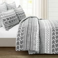 thumbnail image 1 of Lush Decor 100% Polyester Hygge Geo Reversible Comforter Black/White 5Pc Set King, 1 of 11