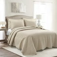 thumbnail image 1 of Lush Decor 100% Polyester Medallion Scallop Bedspread Neutral 5Pc Set Queen, 1 of 9