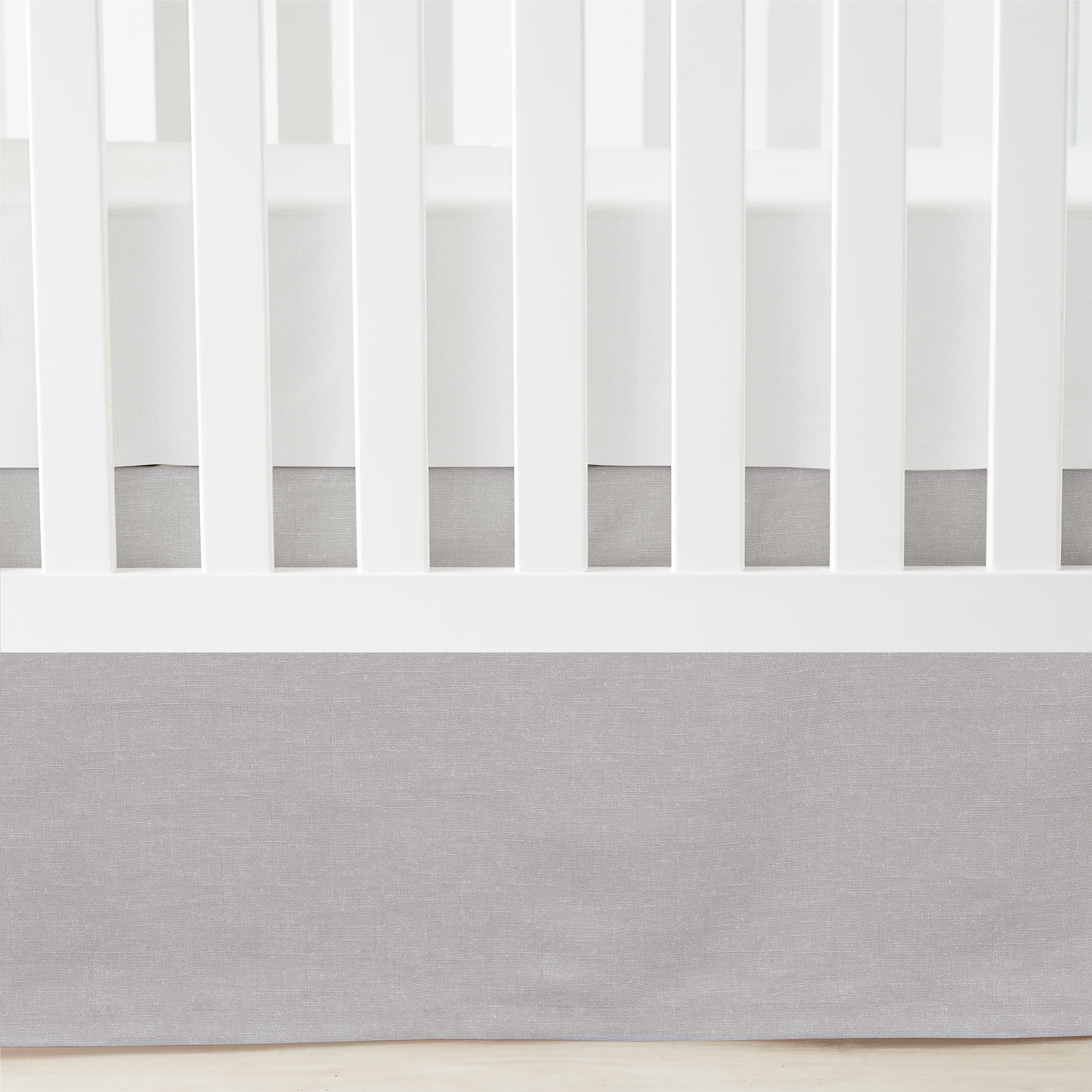 American Baby Company 100% Natural Cotton Percale Ruffled Crib