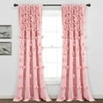 thumbnail image 1 of Lush Decor 100% Polyester Riley Window Curtain Panel Pink Single 54x84, 1 of 11