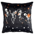 thumbnail image 1 of Lush Decor Halloween  Rocking Skeleton Decorative Pillow Black Single 12X12, 1 of 5