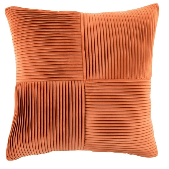 Lush Decor 100% Polyester Sheldon Pleat Decorative Pillow Autumn Leaf Single 20X20