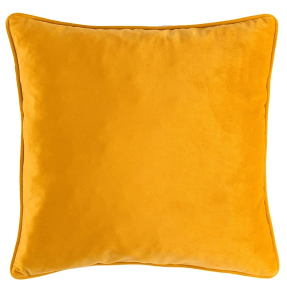 Lush Decor 100% Polyester Solid Velvet Decorative Pillow Mineral Yellow Single 20X20