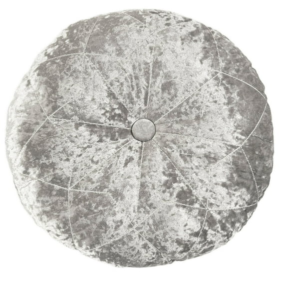 Lush Decor 100% Polyester Star Round Decorative Pillow Metallic Gray Single 18" Diameter