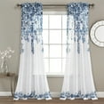 thumbnail image 1 of Lush Decor 2 Piece Floral Sheer Curtain Set, 1 of 9