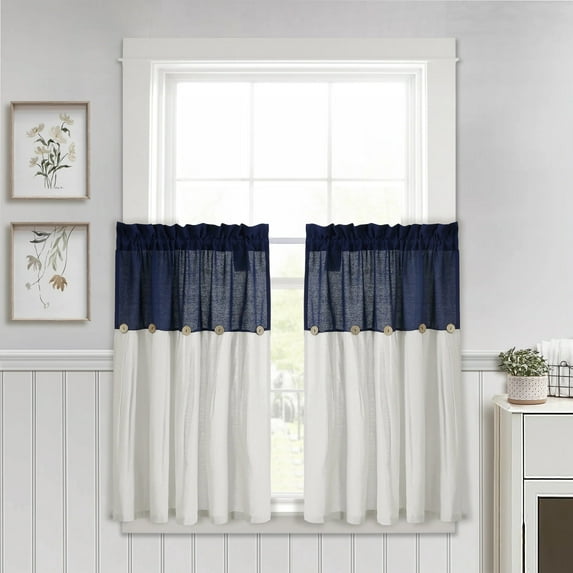 Lush Decor 2 Piece Light Filtering Curtain Set