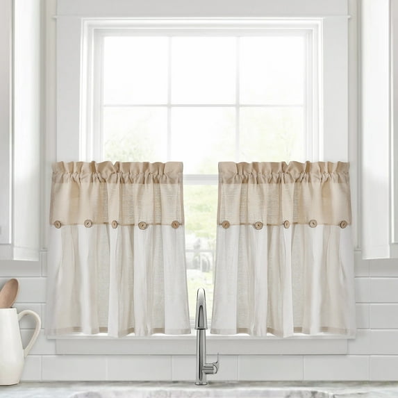 Lush Decor 2 Piece Light Filtering Curtain Set