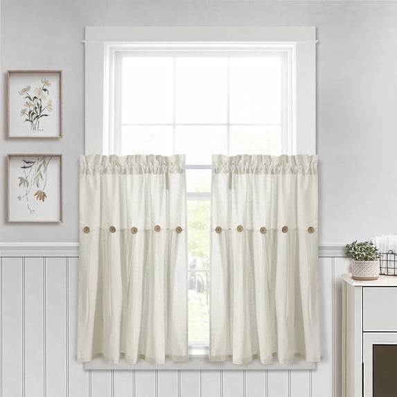 Lush Decor 2 Piece Light Filtering Curtain Set