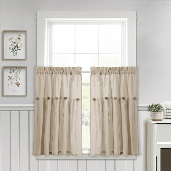 Lush Decor 2 Piece Light Filtering Curtain Set