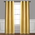 thumbnail image 1 of Lush Decor Absolute Blackout 84" x 38" Solid Yellow 100% Polyester Metal Grommets Pair Window Panel, 1 of 11