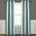 thumbnail image 1 of Lush Decor Absolute Blackout 95'' x 38'' Solid Blue Metal Grommets Pair Window Panel, 1 of 11