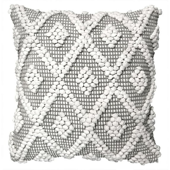 Lush Decor Adelyn Decorative Pillow Cover Gray Single 20x20