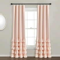 Lush Decor Allison Ruffle Window Panel Blackout - Blush-Single- 84 x 40