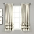 thumbnail image 1 of Lush Decor Allison Ruffle Window Panels - White - 84 x 40, 1 of 11