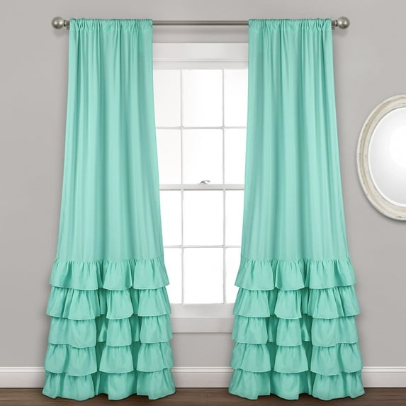 Lush Decor Allison Ruffle Window Panels - White - 84 x 40