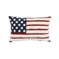 thumbnail image 1 of Lush Decor American Flag Fringe Decorative Pillow Red/Navy Single 13X22, 1 of 5