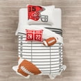 thumbnail image 1 of Lush Decor American Football Reversible Oversized Kids Quilt White/Black 4Pc Set Twin, 1 of 11