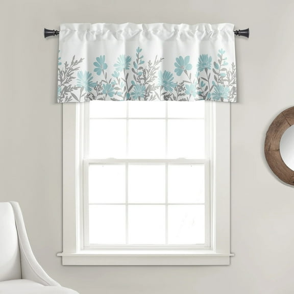 Lush Decor Aprile Valance - Blue/Gray - 18 x 52