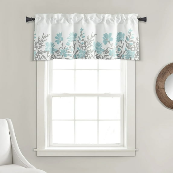 Lush Decor Aprile Valance - Blue/Gray - 18 x 52