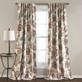 thumbnail image 1 of Lush Decor Aster Room Darkening 84" x 52" Floral Ivory 3" Back Tab Rod Pocket 2-Piece Set Window Panel, 1 of 5