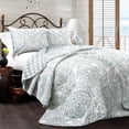 thumbnail image 1 of Lush Decor Aubree Quilt Blue 3pc Set, 1 of 5