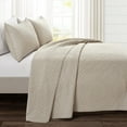 thumbnail image 1 of Lush Decor Ava Diamond Oversized Cotton Quilt Neutral 3Pc Set King, 1 of 11