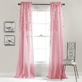 thumbnail image 1 of Lush Decor Avery Window Curtain Pink Set 54x84, 1 of 11