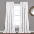thumbnail image 1 of Lush Decor Avon Ruffle 108" x 54" Solid White 100% Polyester 3" Rod Pocket Single Window Panel, 1 of 11