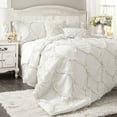 thumbnail image 1 of Lush Decor Avon Queen Comforter Set, Shabby Chic Textured Ruffle Detail, Dry Clean Only, 1 of 11