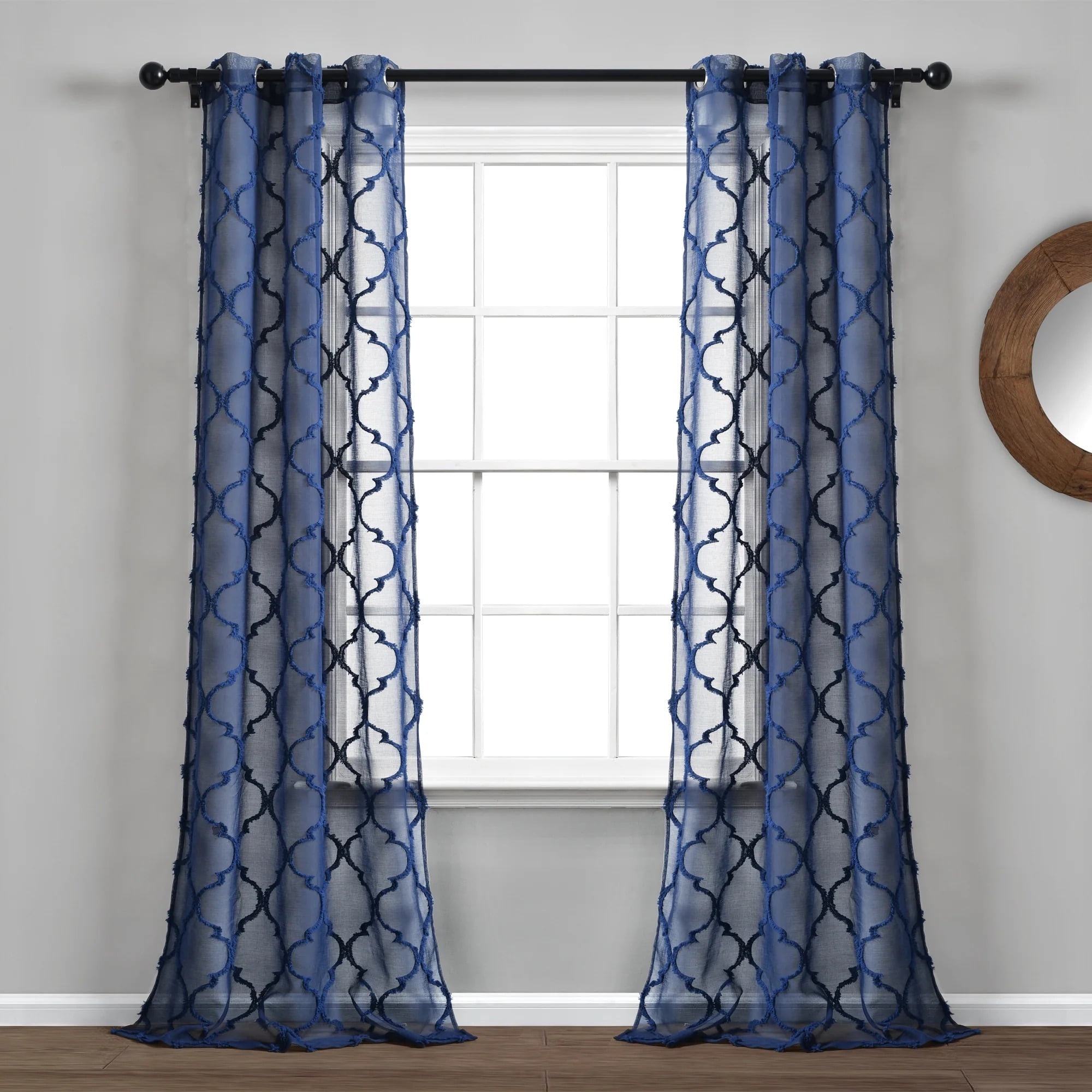 Lush Decor Avon Sydney - Tenda da finestra, 137 x 213 cm, colore: grigio chiaro