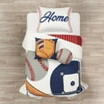 thumbnail image 1 of Lush Decor Baseball Game Reversible Oversized Kids Quilt White/Red 4Pc Set Twin, 1 of 11